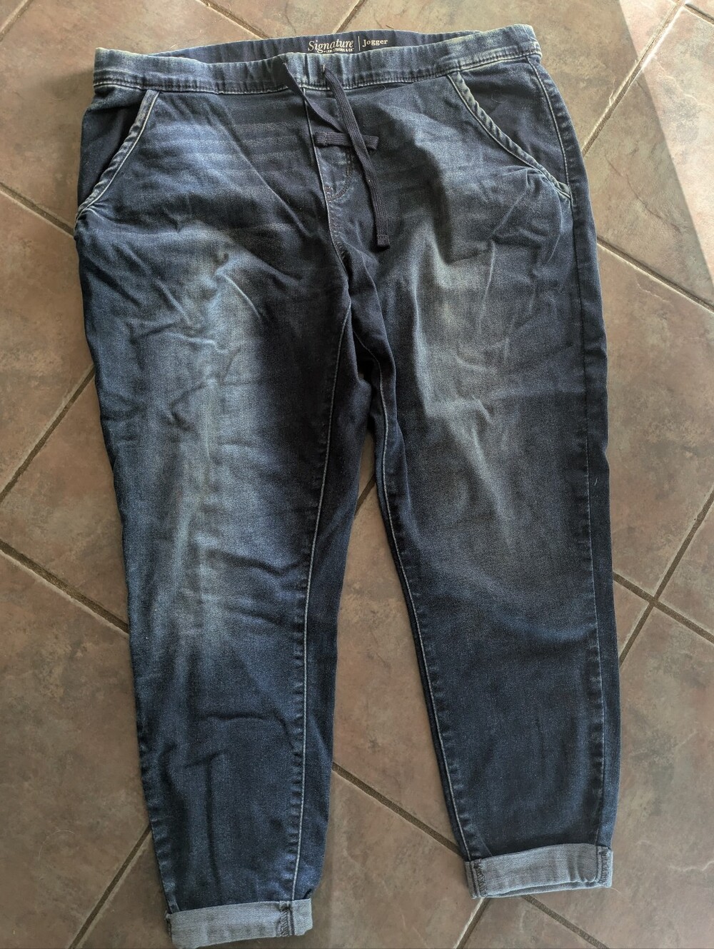 Signature by Levi Strauss Dark Blue Stretch Denim Jeggings